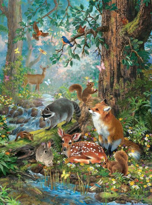 Out in the Forest, A 1000 Piece Jigsaw Puzzle by SunsOut