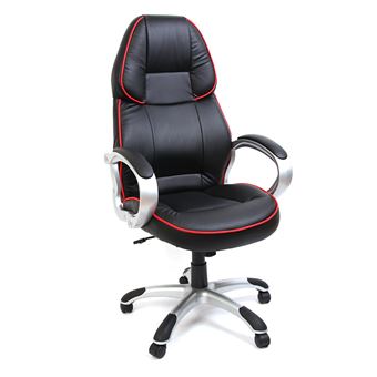 Fauteuil de bureau, chaise pivotante N58, simili-cuir ...