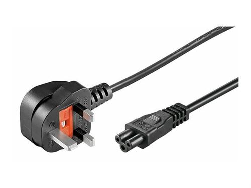 MicroConnect - Voedingskabel - stroom naar IEC 60320 C5 - 3 m - zwart - Verenigd Koninkrijk
