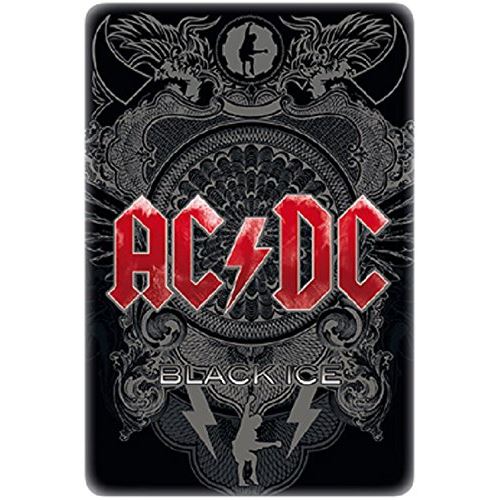 fanseller tôle AC/DC Black Ice 19,7 x 29,8 x 1,0 cm Neuf