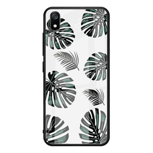 Coque en TPU verre à motif soft edge hybride folium cycas pour votre Xiaomi Redmi 7A