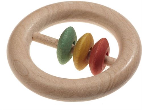 Walter hochet en bois rond de 10 cm multicolore (biologique)
