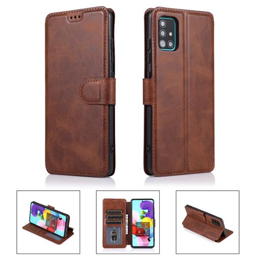 Etui en PU + TPU style café pour votre Samsung Galaxy A71 SM-A715