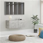Meuble TV Gris béton 80x30x30 cm Bois d'ingénierie
