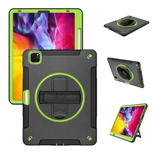Générique Vert Coque En Tpu + Silicone Combo Avec Béquille Pivotante À 360° Et Sangle Pratique Pour Votre Apple Ipad Pro 11 Pouces (2020)/(2018) - Image 1
