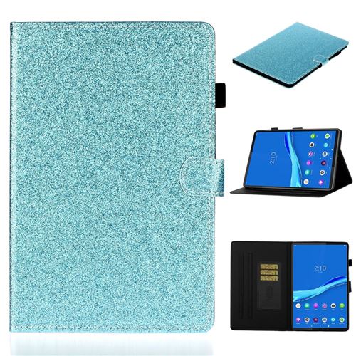 Etui en PU poudre flash avec support vert pour votre Lenovo Tab Tab M10 TB-X605F/M10 Plus TB-X606F
