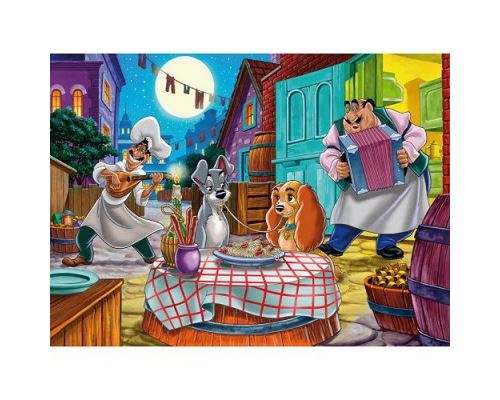 Puzzle 60 Pièces : La belle et le clochard : Le dîner, Clementoni