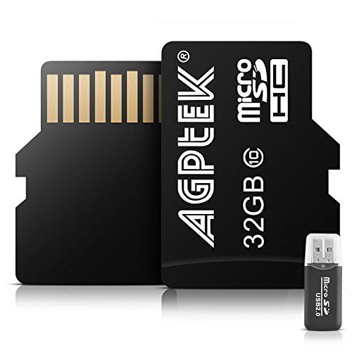 AGPTEK® 32GB Class 10 Carte Micro SD avec Lecteur de Carte, Compatible Lecteur Mp3