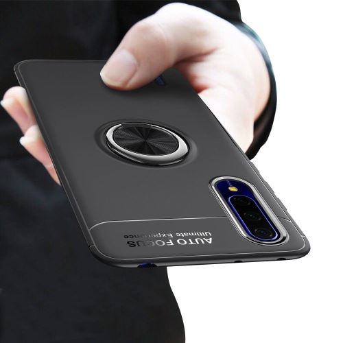 Coque Xiaomi Mi 9 Lite Lite Finger Noir Housse Etui Magnétique Rotatif hfs-house®