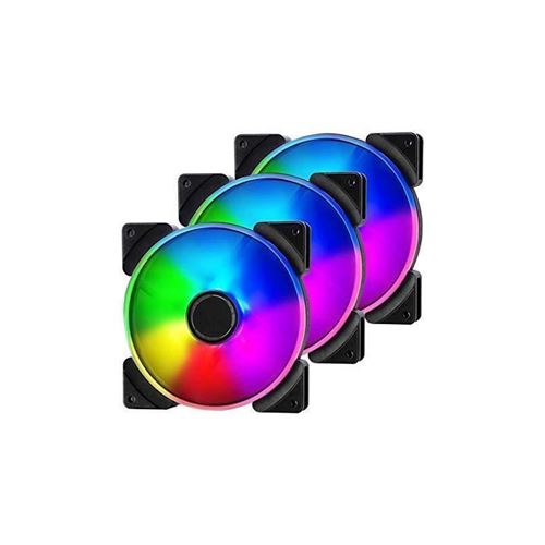 Fractal Design Prisma AL-14 - Ventilateur châssis - 140 mm - noir, blanc semi-opaque (pack de 3)