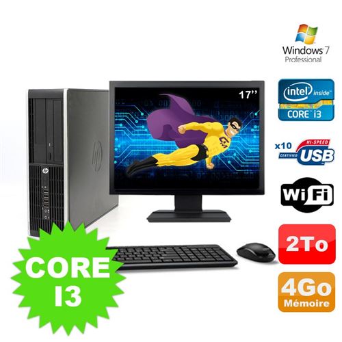 Pc hp compaq elite 8100 sff core i3-530 4go 2000go dvd wifi w7 ecran 17' État correct - Hewlett-Packard reconditionné disponible sur Fnac