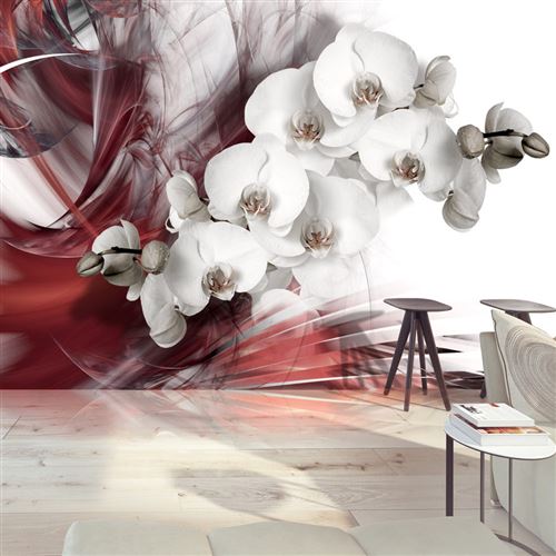 Papier peint Orchid in red-Taille L 100 x H 70 cm