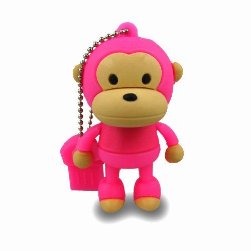 818-TEch No7700040002 clé USB (2 Go) singe chimpanzé T-shirt 3D rose
