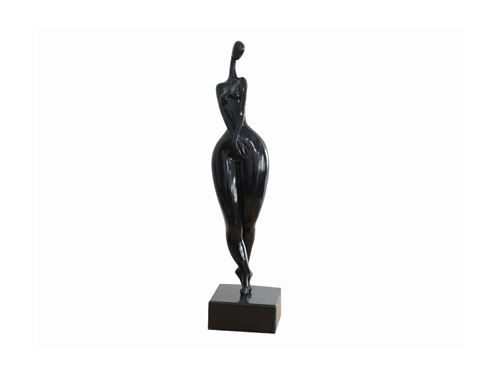 Grande statue MADISON - Résine - L12*H50cm - Noir
