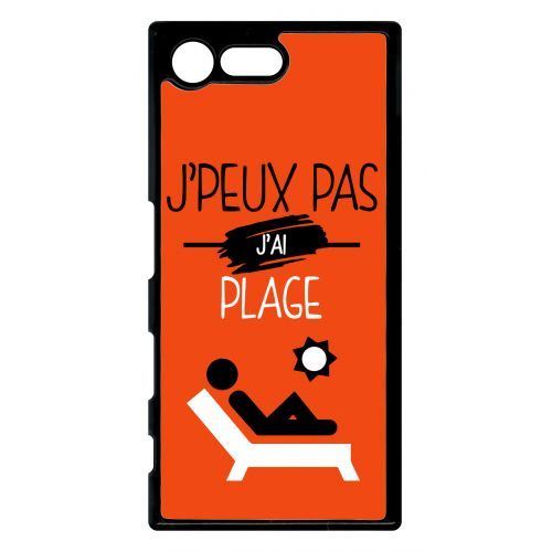 Coque xperia x compact mini j peux pas j ai plage 5