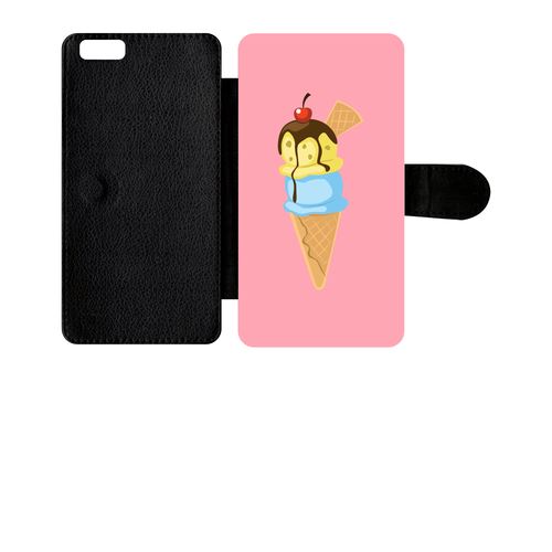 Etui À Rabat Apple Iphone 6s Plus Glace Cornet Rose