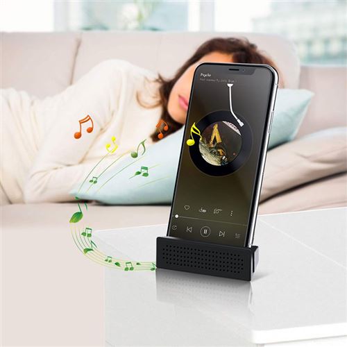 Support de Smartphone avec Amplificateur de son - Noir