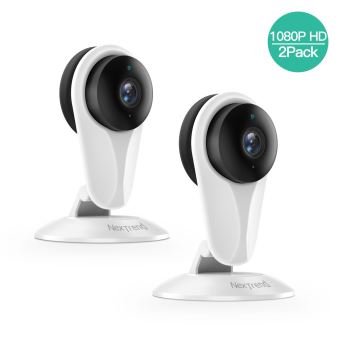 Smonet 1080p Camera De Surveillance Camera Ip De Securite Blanche Bebe Moniteur Wifi Audio Bidirectionnel Et Vision Nocturne Avec Grand Angle Service Et App Gratuite