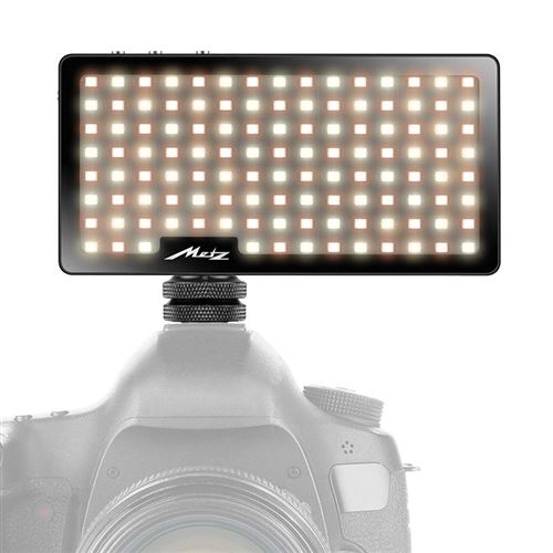 Metz mecalight S500 Lampe vidéo à LED pour vidéo et Photographie en Format Smartphone avec Max. 1000 LM Bicolore 3000 à 5500 K