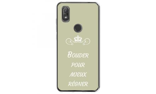 Coque souple pour Wiko View 2 avec impression Motifs Bouder pour mieux Régner vert