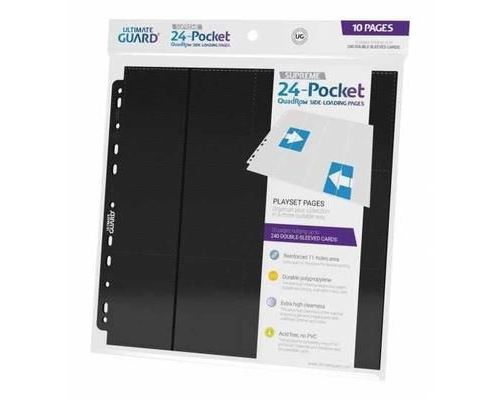Ultimate Guard - Pages de protection 24 poches QuadRow - Chargement latéral - Noir - Image 5