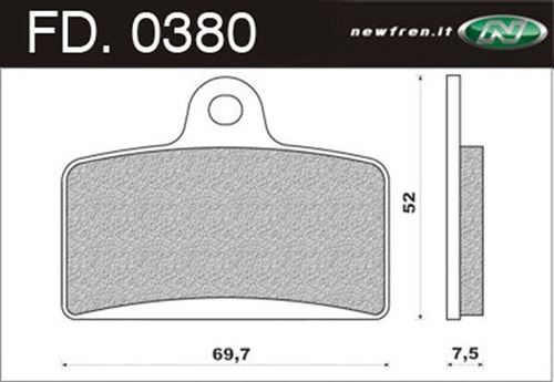 Plaquette de frein adaptable aprilia 50 rs4 2011+2015 av, derbi 125 gpr racing 2004+2006 av, peugeot 50 xr7 2008+ av