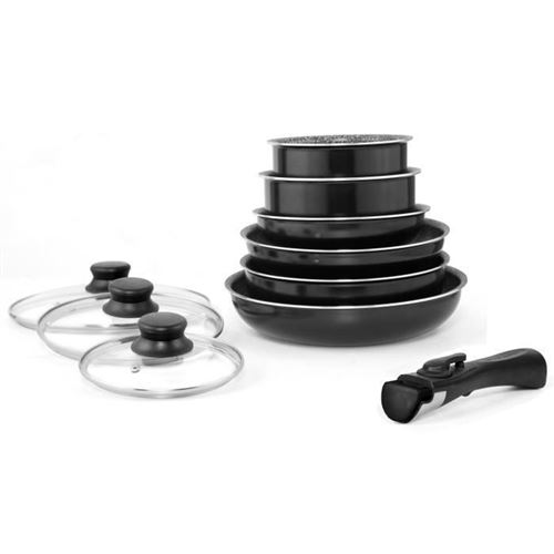 Fagor Fg3104 Batterie De Cuisine 10 Pieces Tous Feux Dont Induction - Noir