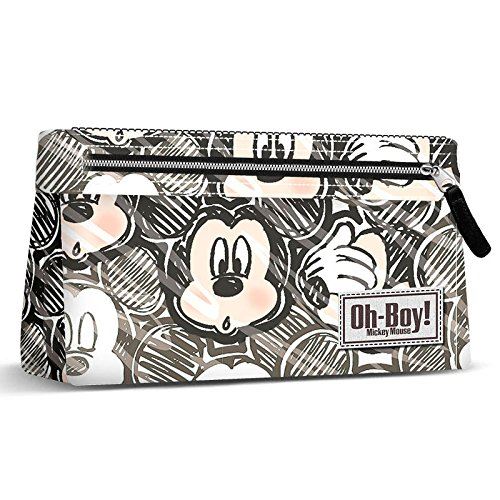 Karactermania Disney Classic Mickey Oh Boy-Flat Pencil Case Trousses, 22 cm, Noir (Black)