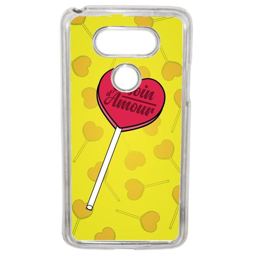 Coque Besoin Damour Fond Jaune Compatible G5 Transparent