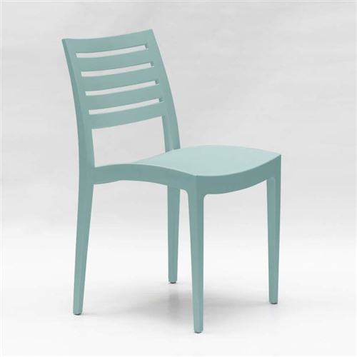 Chaise empilable polypropylène pour maison endroits publics et extérieur Grand Soleil Firenze, Couleur: Vert foncé
