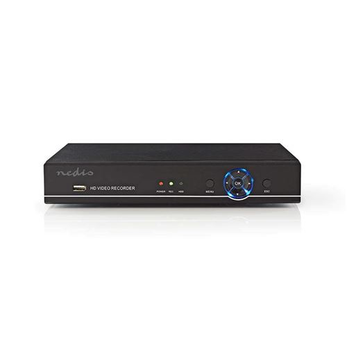 Nedis AHDR204CBK Enregistreur de Surveillance CCTV | 4 canaux | Full HD | Disque Dur de 1 to Inclus