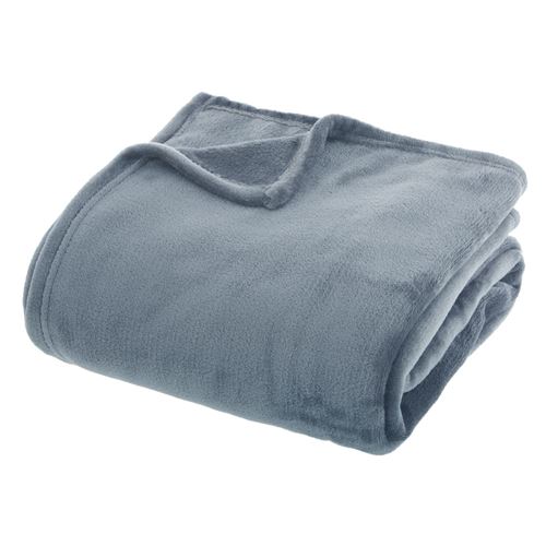 Plaid Doux Uni Flanel 180x230cm Orage