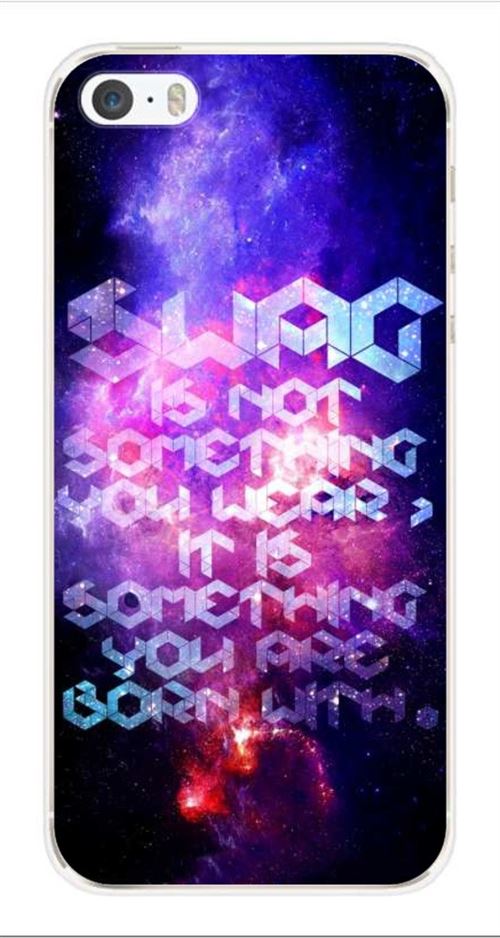 Coque en silicone imprimée compatible iPhone 5 iPhone 5S Cosmic swag
