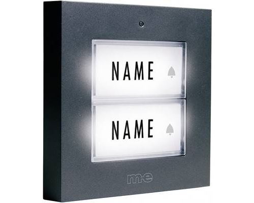 m-e KTB-2 A Bell Panel Anthracite 12V Light Sensor Nameplate Chang...