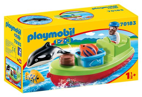 Playmobil 1.2.3 70183 Bateau et pêcheur
