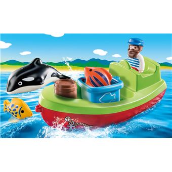 Playmobil 1.2.3 70183 Bateau et pêcheur