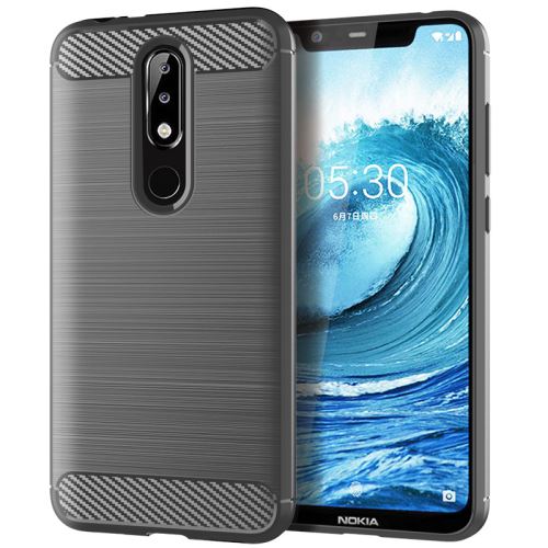 Etui Coque de protection durable souple pour Nokia 5.1 Plus - Gris