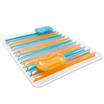 Matelas de piscine double vis à vis Intex Bleu et Orange