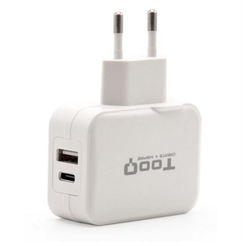 Chargeur Voiture Mur TooQ TQWC-2SC02WT