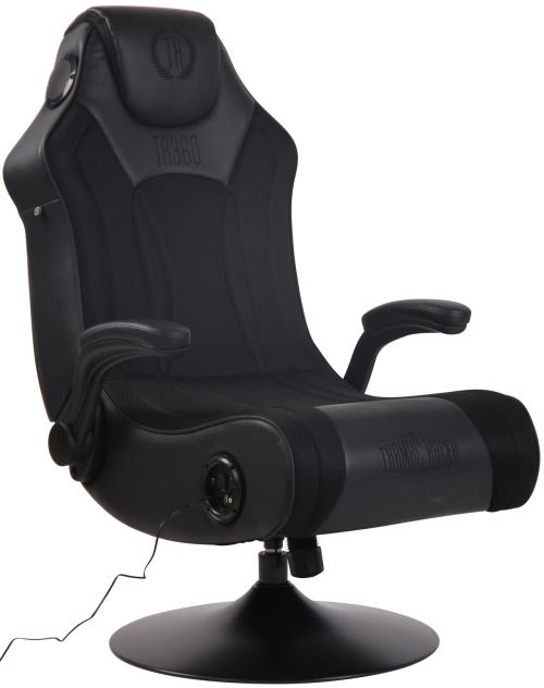 Chaise Gaming Sonore Multimédia pivotante Nevers Hauts-parleurs Port USB Caisson de basse intégrés - Couleur Noir