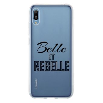 Étui/sac Bandoulière Pour Huawei Y6 (2019) - Noir, 2 Compartiments, Boucle Ceinture, Neuf