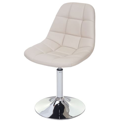 Mendler 2X Chaise De Salle À Manger Cascina, Fauteuil Pitovante, Chrome Similicuir Crème - Image 3