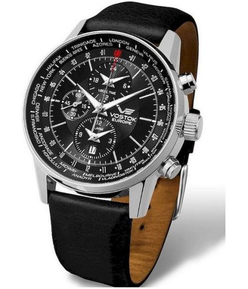 Vostok-Europe Montre Homme YM26-560A254 Lederarmband Noir