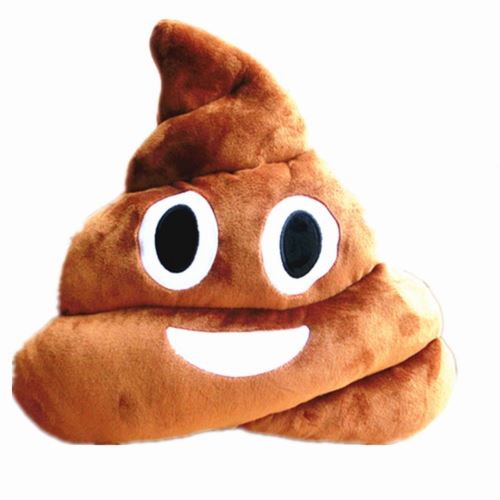 Jouet en Peluche Oreiller forme de poo 35*30cm amusant #1Marron
