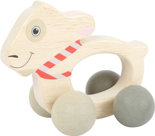 Small Foot poignée en bois enfant jouets à roues 10cm