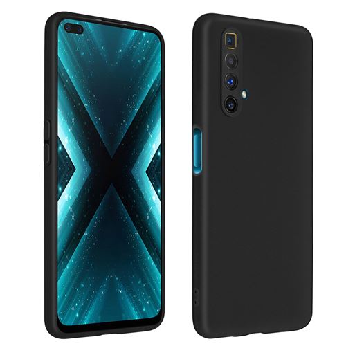 Avizar Coque pour Realme X50 / X3 Superzoom Silicone Gel Flexible Ultra-fine et Légère Noir