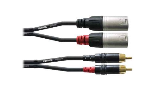 Cordial Gmbh Noir Cordial - Câble Audio - Rca X 2 Mâle Pour Xlr3 Mâle - 1.5 M