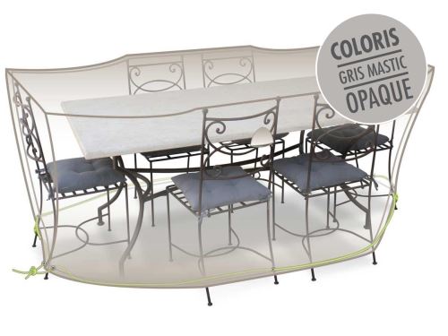 Housse de protection Cover Line pour table rectangulaire + 6 chaises - 240 x 130 x 70 cm