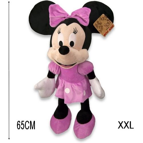 Peluche Minnie Mouse 65 cm XXL Collector 90e Anniversaire Rose