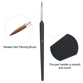 Pinceaux Acrylique Cultura Lot De 12 Pinceaux Peinture Professionnels - Nylon Haute Qualité - Pour Acrylique, Huile, Aquarelle - Artistes Débutants Et Confirmés Pinceau Silicone